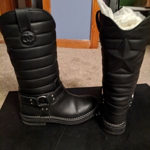 Chanel 14a Dallas moto boot authentic